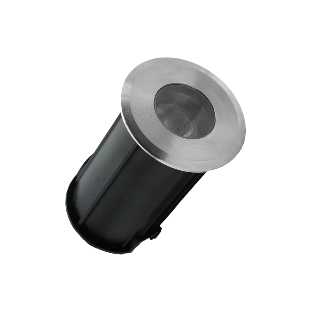 Cooper inground uplight with cylindrical black housing